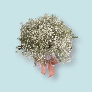 Caja con flor gypsophila